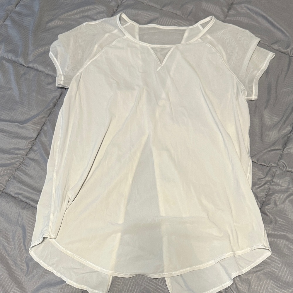 Lululemon Athletica White Short Sleeve Top
